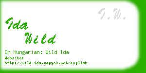 ida wild business card